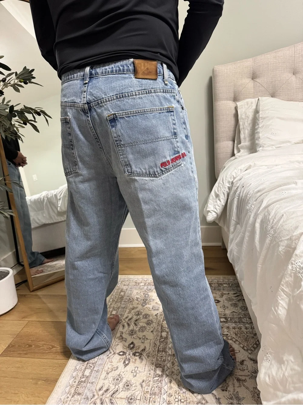 Vintage 90’s Polo by Ralph Lauren Men's Light Blue Relaxed Jeans